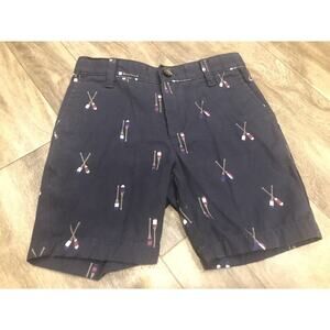 Unique Class Club Boys Size 5 Navy Blue Paddles Graphic Chino Shorts